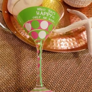 Who says happy is an hour martini glass